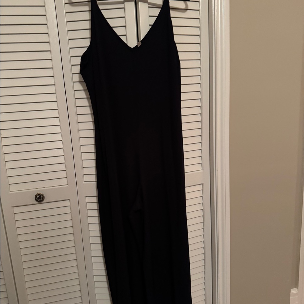 Athleta Black V-Neck Jumpsuit